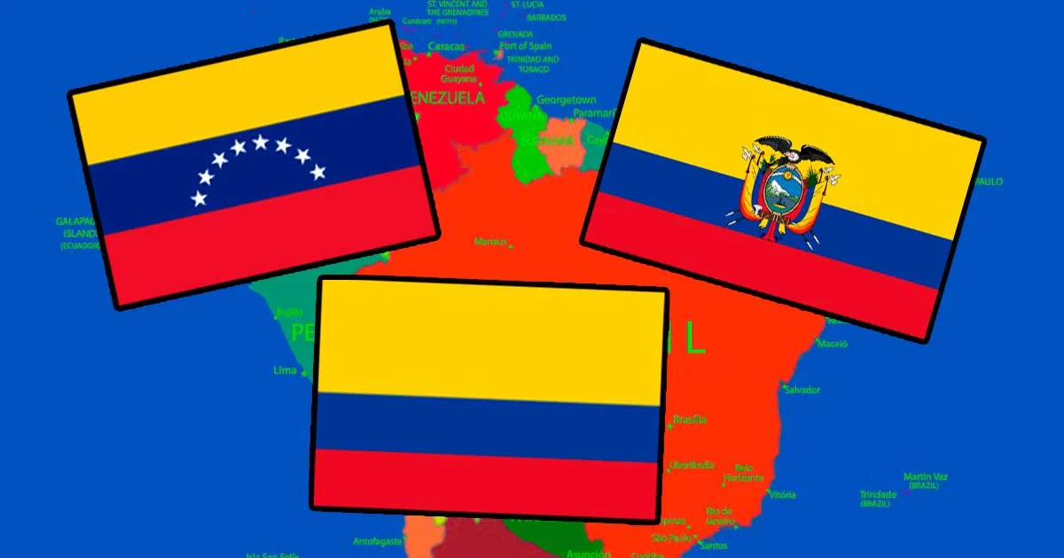 ¿Por qué las banderas de Colombia, Venezuela y Ecuador son tan parecidas?
