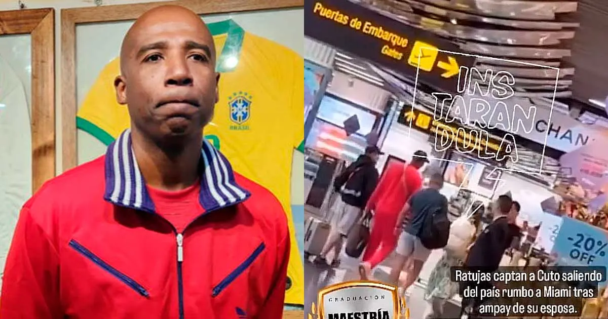 Cuto Guadalupe es captado viajando a Miami tras  ampay de su esposa con otro hombre