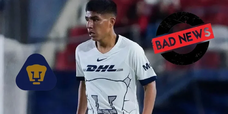 La pésima noticia que recibió Piero Quispe en Pumas a nada de haber debutado