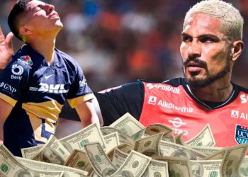 Mientras Paolo Guerrero vale 175 mil en la UCV, lo que vale Quispe en Pumas