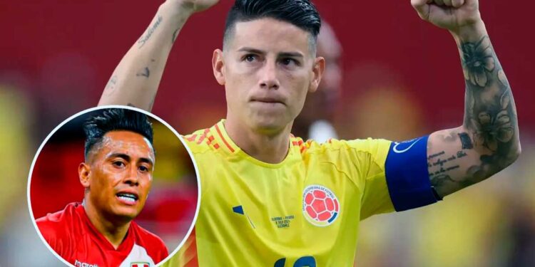 La dura lección que James Rodríguez le dio a Christian Cueva en la Copa América