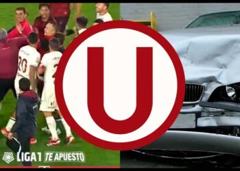 Se fue a los golpes contra jugadores de Melgar, ahora choca su auto