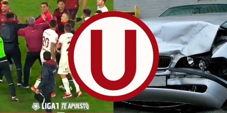 Se fue a los golpes contra jugadores de Melgar, ahora choca su auto