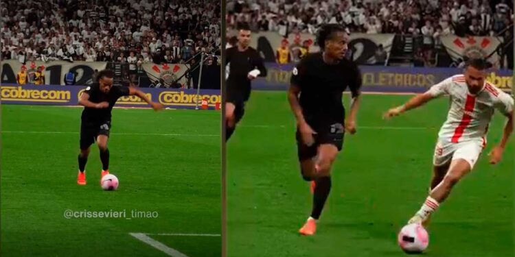 André Carrillo impacta con increíble jugada en Corinthians y los hinchas celebran