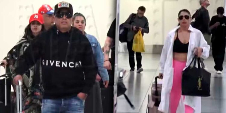 Pamela Franco y Christian Cueva fueron captados juntos tras regresar de viaje