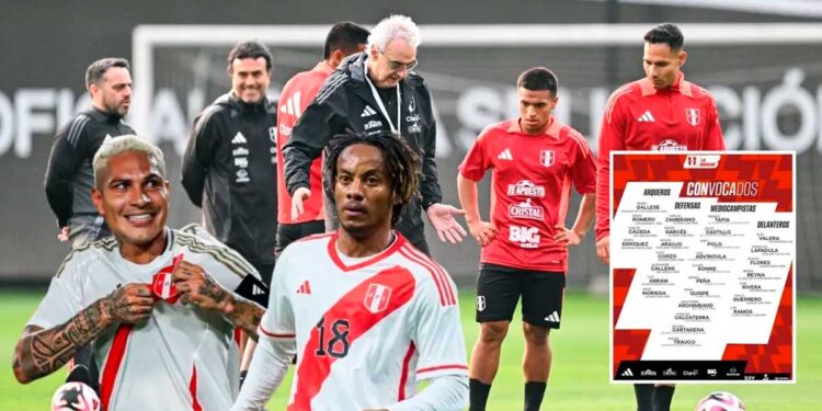 Con Guerrero y sin Carrillo, la lista de convocados de Fossati para enfrentar a Chile y Argentina