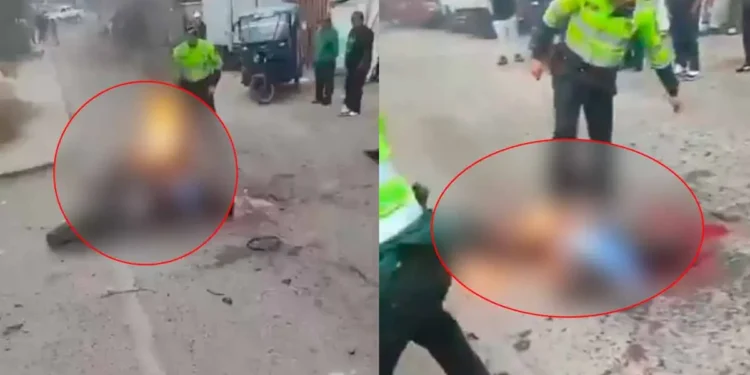 SJL: Vecinos prenden fuego a sicario que asesinó a un jóven en el Sector Huáscar