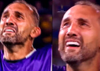 Hernán Barcos lloró desconsoladamente tras la clasificación de Alianza Lima en La Bombonera