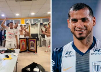 La reacción de Miguel Trauco cuando sus compañeros cantan representativa canción de Alianza Lima